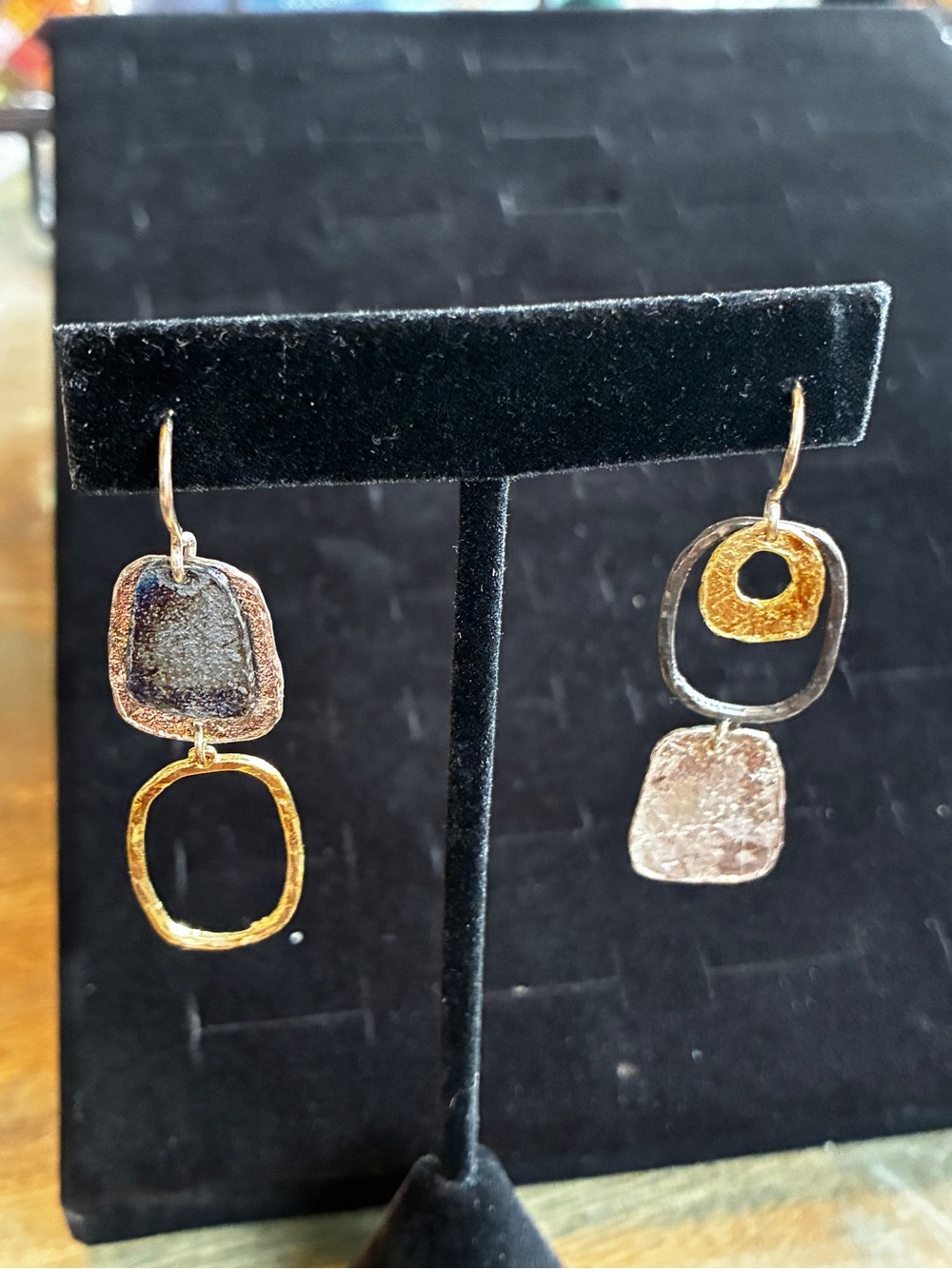 Silpada Gold and Silver Mixed Metal Drop Earrings